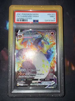 Pokemon TCG Charizard VMAX Holo Ultra Rare Card Shining Fates SV107/SV122 PSA 9 - Image 1