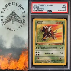 1999 Pokemon Jungle 1st Edition Pinsir #25/64 PSA 9 Mint WOTC Pokemon - Image 1