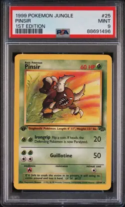 1999 Pokemon Jungle 1st Edition Pinsir #25/64 PSA 9 Mint WOTC Pokemon - Image 2