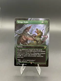 Savage Order (borderless) MTG Universes Beyond: Jurassic World Collection #0006 - Image 1