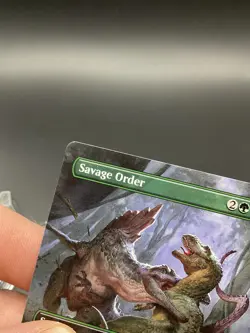 Savage Order (borderless) MTG Universes Beyond: Jurassic World Collection #0006 - Image 3