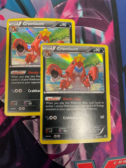 POKEMON - CRAWDAUNT X2 - HOLO RARE - PRIMAL CLASH - MP - 92/160 - Image 1