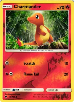 Pokemon TCG Charmander Burning Shadows 18/147 Reverse Holo Common VLP - Image 1