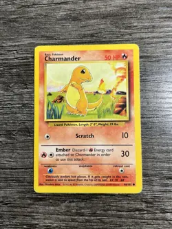 Pokemon TCG - Charmander - 46/102 - Common - Base Set Unlimited [Lightly Played] - Image 1