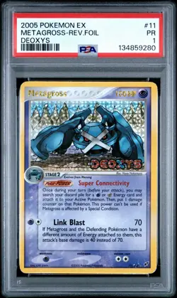 PSA 1 Metagross 11/107 Reverse Holo Foil Stamped EX Deoxys 2005 Pokemon PR - Image 1