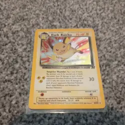 Pokemon Dark Raichu TCG Holo Card 83/82 Team Rocket Series WOTC - Image 1