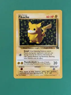 1999 Pokemon Pikachu Black Star Promo #1 NRMT - Image 1