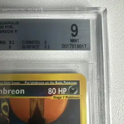 Umbreon Reverse Foil Rare Aquapolis 41/147 Beckett 9 WOTC Vintage Pokemon - Image 4
