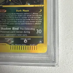 Umbreon Reverse Foil Rare Aquapolis 41/147 Beckett 9 WOTC Vintage Pokemon - Image 5