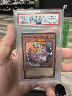 YUGIOH! PSA 10 Dark Magician Girl LDS3-EN082 Ultra Rare RED 1st Edition - Image 1