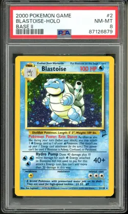2000 Pokemon Base Set 2 2/130 Blastoise Holo PSA 8 Near Mint - Mint - Image 1