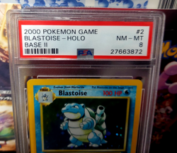 2000 Pokemon Base Set 2 Blastoise #2 Holo Rare PSA 8 NM-MT - Image 3