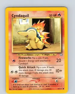 Pokemon TCG Cyndaquil Neo Genesis 57/111 Unlimited Common Card WOTC MP-LP - Image 1