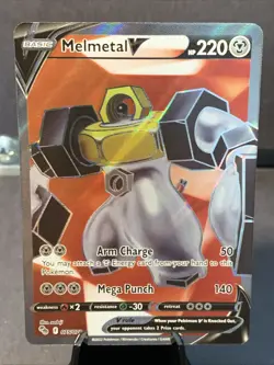 Pokemon TCG Melmetal V Pokemon GO #075/078 Full Art Holo Ultra Rare NM - Image 1