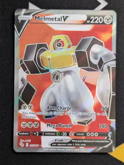 Melmetal V 075/078 Pokemon GO Ultra Rare Full Art Rare Pokemon TCG NM - Image 1