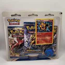 Pokemon XY Breakpoint Blister 3-Pack with Pyroar Promo - New Factory Sealed - Image 1