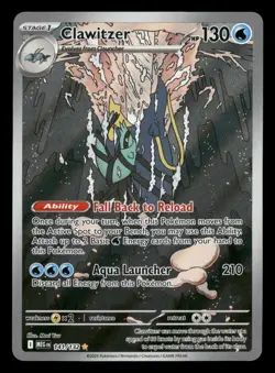 Clawitzer- 141/132 - Illustration Rare - Mega Evolutions - Pokemon Card - NM/M - Image 1