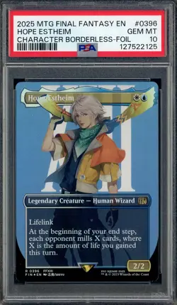 2025 MTG FINAL FANTASY #0396 HOPE ESTHEIM CHARACTER BORDERLESS-FOIL PSA 10 - Image 1