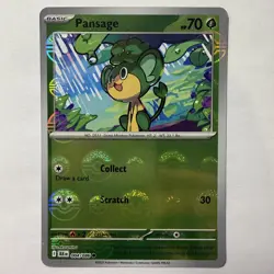 Pansage (Poke Ball Pattern) SV: Black Bolt 004/086 NM English Pokemon Card - Image 1