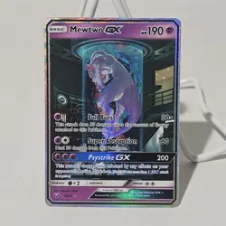 Pokemon Mewtwo GX TCG Shining Legends Holo Card 78/73 Secret Rare - Image 2
