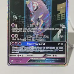 Pokemon Mewtwo GX TCG Shining Legends Holo Card 78/73 Secret Rare - Image 3