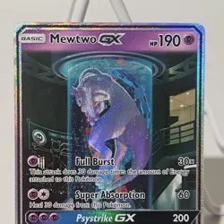 Pokemon Mewtwo GX TCG Shining Legends Holo Card 78/73 Secret Rare - Image 4