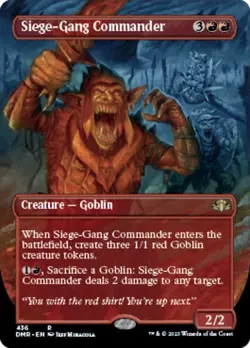 Siege-Gang Commander (Borderless Alternate Art) [Dominaria Remastered] - Image 1
