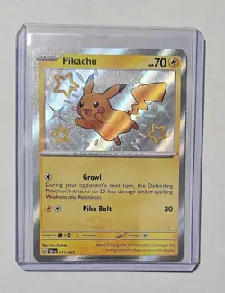 Pokemon Pikachu 131/091 SV: Paldean Fates Holo Shiny Rare TCG Card English - Image 1