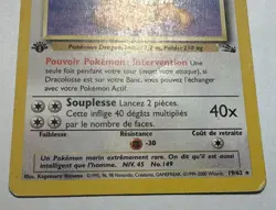 Pokemon 1st Edition Dracolosse - French Dragonite 19/62 Fossil 2000 Mod Play - Image 2