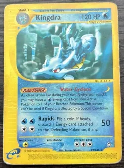 Kingdra 019/147 Pokemon TCG E-Series Aquapolis Rare DAMAGED - Image 1