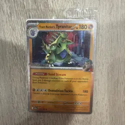 Team Rocket's Tyranitar 096/182, Destined Rivals - Pokemon Center Stamp - SEALED - Image 1