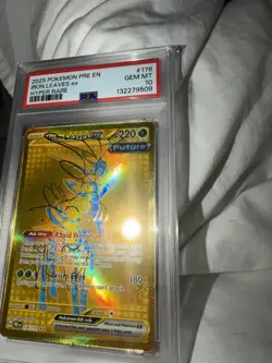 PSA 10 POKEMON PRISMATIC EVOLUTIONS HYPER RARE 176 IRON LEAVES EX ERROR TEXTURE - Image 4