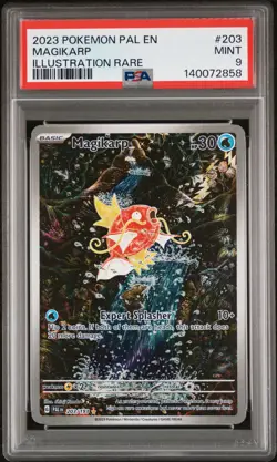 2023 POKEMON PAL EN-PALDEA EVOLVED ILLUSTRATION RARE #203 MAGIKARP PSA 9 - Image 1