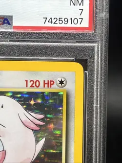 Pokemon TCG Chansey Base Set 3/102 Holo Unlimited Holo Rare PSA grade 7 👀 - Image 2