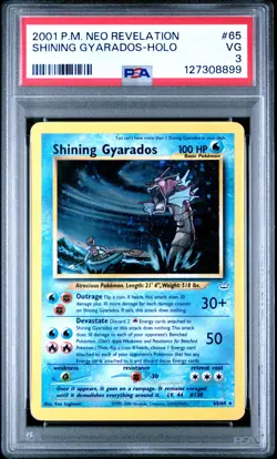2001 POKEMON NEO REVELATION #65 SHINING GYARADOS-HOLO PSA 3 - Image 1