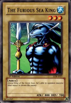 The Furious Sea King - 1st Edition LOB-E027 - LP - YuGiOh - Image 1