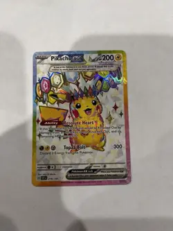 Pikachu EX Ultra Rare Card 219/191 Surging Sparks, Near Mint Condition - Image 1
