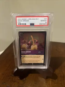 2023 Disney Lorcana En 1 Magic Broom Foil Gem MT PSA 10 - Image 1