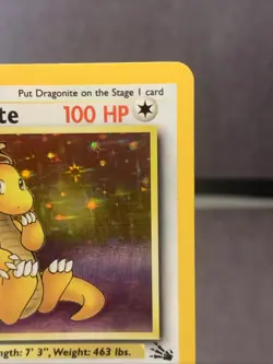 Pokemon TCG Fossil Set Dragonite Holo Rare #4/62 1999 WOTC VTG LP - Image 3