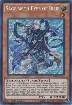 *** SAGE WITH EYES OF BLUE *** 1ST EDITION SECRET RARE BLLR-EN055 YUGIOH! - Image 1
