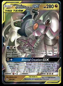 Arceus & Dialga & Palkia GX 156/236 SM - Cosmic Eclipse Pokemon - Image 1