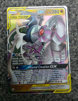 Pokemon Cosmic Eclipse TCG Arceus & Dialga & Palkia GX Tag Team 156/236 - NM - Image 1