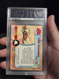 PSA 10 2000 Pokemon Game Topps Chrome Arcanine Spectra TV Rare Base Series 1 GEM - Image 4