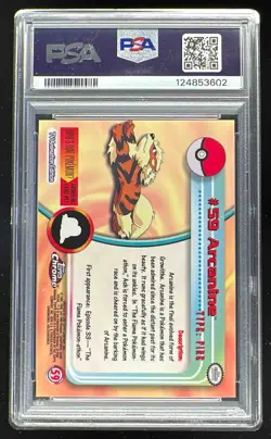 2000 Topps Chrome Pokemon #59 Arcanine PSA 10 - Image 2