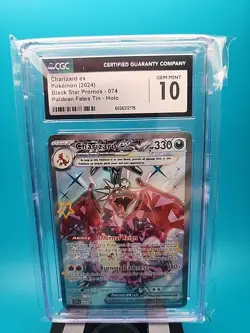 Charizard Ex (2024) Pokemon Black Star Promo Paldean Fates #074 CGC 10 Gem Mint - Image 1