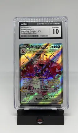 Pokemon Charizard Ex 074 Black Star Promo Paldean Fates CGC 10 Gem Mint - Image 1