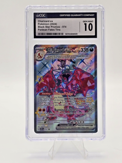 Pokemon Charizard Ex 074 Black Star Promo Paldean Fates CGC 10 Gem Mint - Image 1