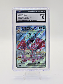 Pokemon Charizard Ex 074 Black Star Promo Paldean Fates CGC 10 Gem Mint - Image 2