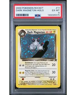 2000 POKEMON ROCKET DARK MAGNETON-HOLO #11/82 PSA 6 EX-MT w/SwirL!🌀 - Image 1