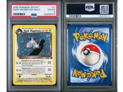 2000 POKEMON ROCKET DARK MAGNETON-HOLO #11/82 PSA 6 EX-MT w/SwirL!🌀 - Image 3